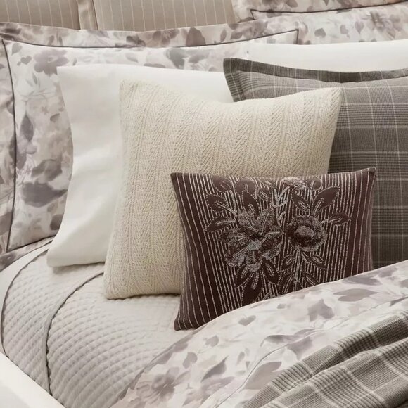 NWT $275 Ralph Lauren Throw Pillow Barkin 12" x 16" EMBELLISHED - Picture 3 of 13